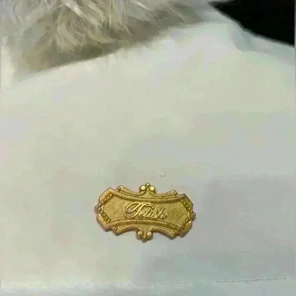 Fetish brand women’s puffer jacket, white with rabbit for accents - down filled! - Picture 3 of 8